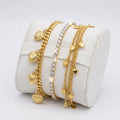 24k Collection mini heart charm bracelet